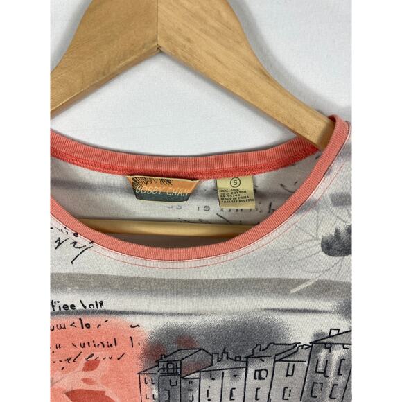 Bobby Chan Silk Paris Graphic Tshirt Size Small - Picture 4 of 7